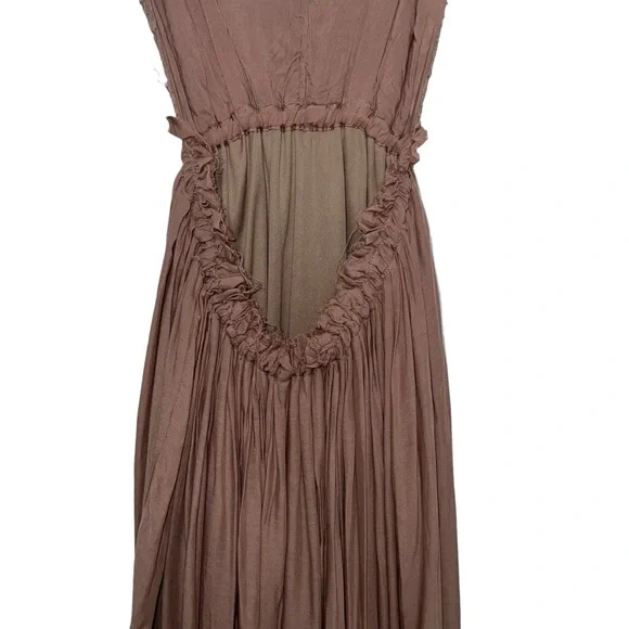 Miss Avenue Boho Back In The Grove Backless Halter Maxi Dress Small - Picture 9 of 16